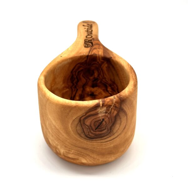 Olivewood Kuksa Cup with Double Hole Handle - Image 3