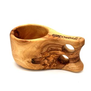 Olivewood Kuksa Cup with Double Hole Handle