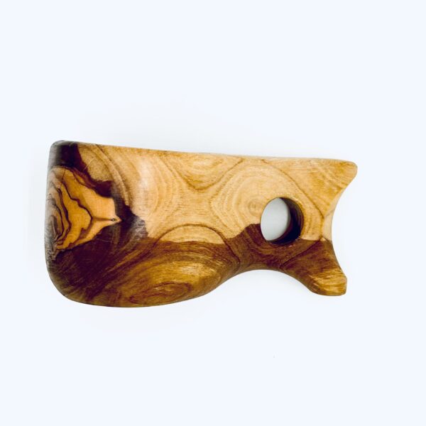 Olivewood Kuksa Cup with Single hole handle - Image 2