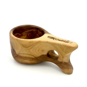 Olivewood Kuksa Cup with Single hole handle