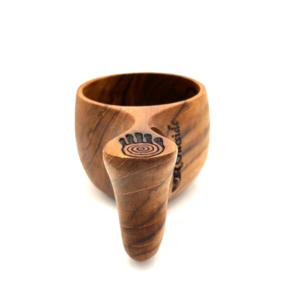 Teakwood Kuksa Cup with Double Hole Handle (Fat Ass) - Image 6