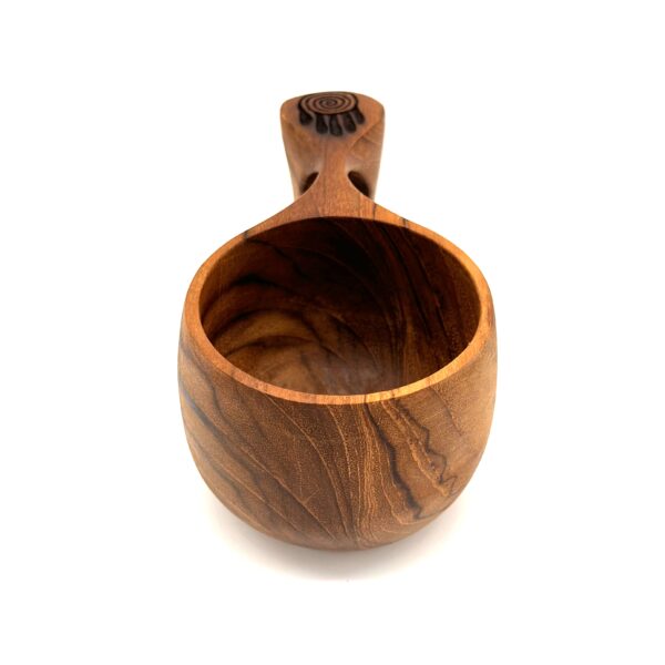 Teakwood Kuksa Cup with Double Hole Handle (Fat Ass) - Image 7