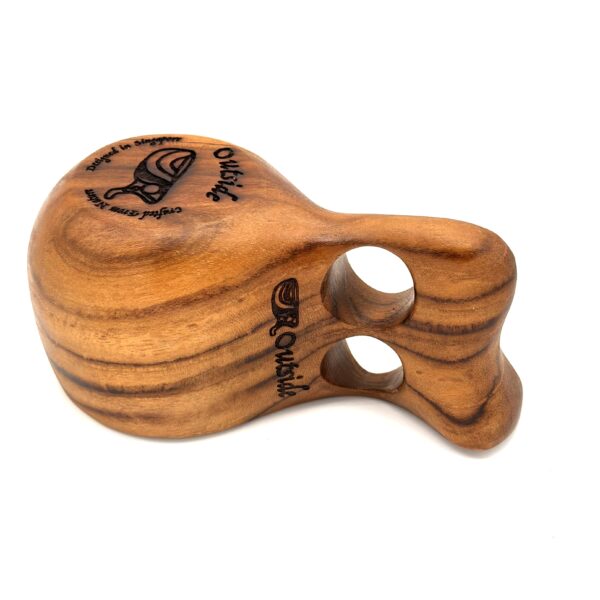 Teakwood Kuksa Cup with Double Hole Handle (Fat Ass) - Image 8