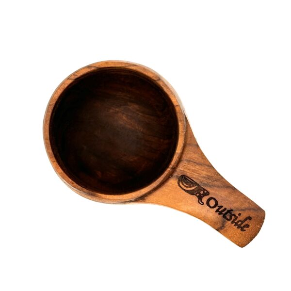 Teakwood Kuksa Cup with Double Hole Handle (Long Ear) - Image 9