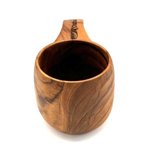 Teakwood Kuksa Cup with Double Hole Handle (Long Ear) - Image 5