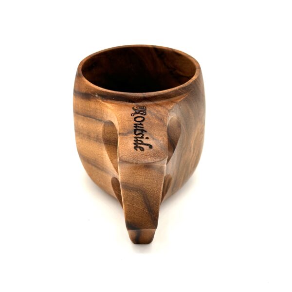 Teakwood Kuksa Cup with Double Hole Handle (Long Ear) - Image 4