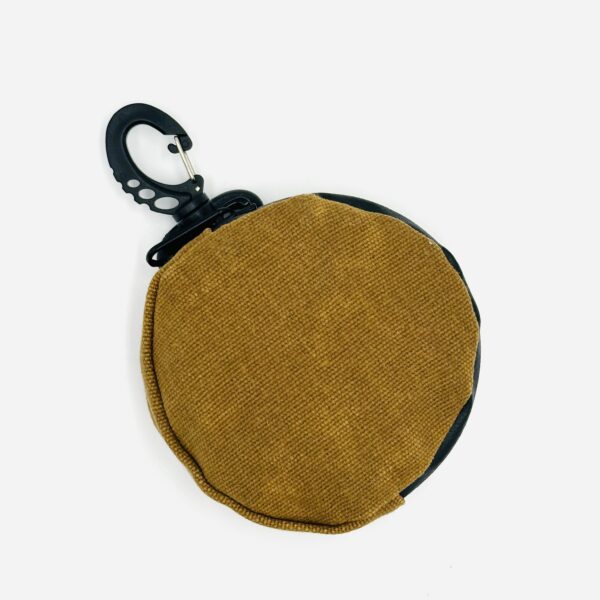 Wax Canvas Round Coin Pouch - Image 2