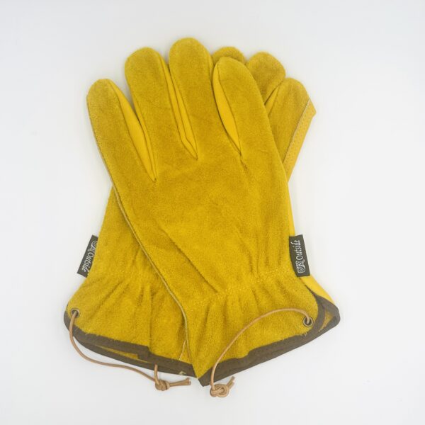 Yellow Leather Outdoor Logger Gloves - Image 6