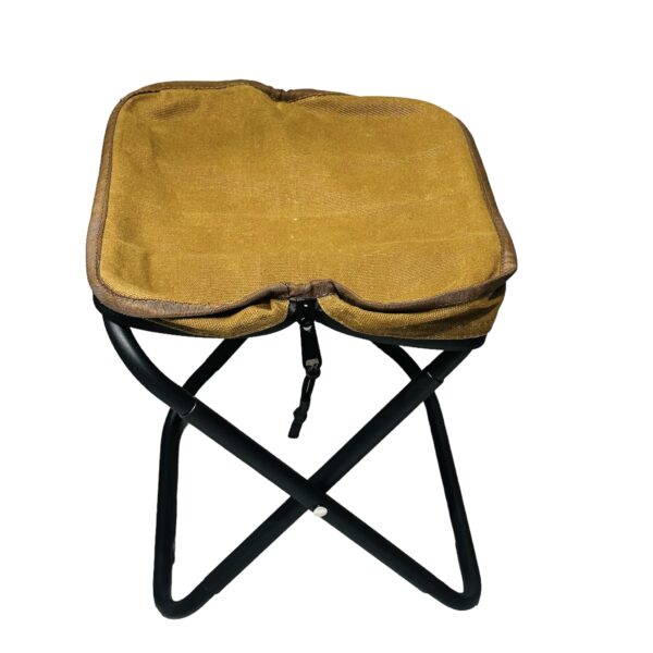 Wax Canvas Aluminum Foldable Outdoor Stool - Image 4