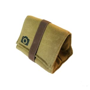 Single Lens Wax Canvas Camera Pouch